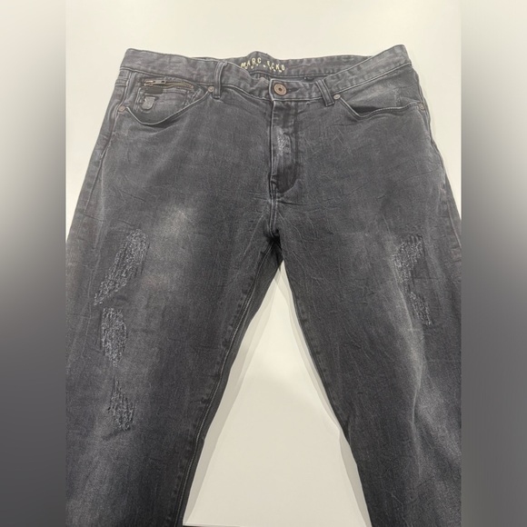 Men’s Black Distressed Marc Ecko Jeans Cut & Sew - Picture 2 of 13